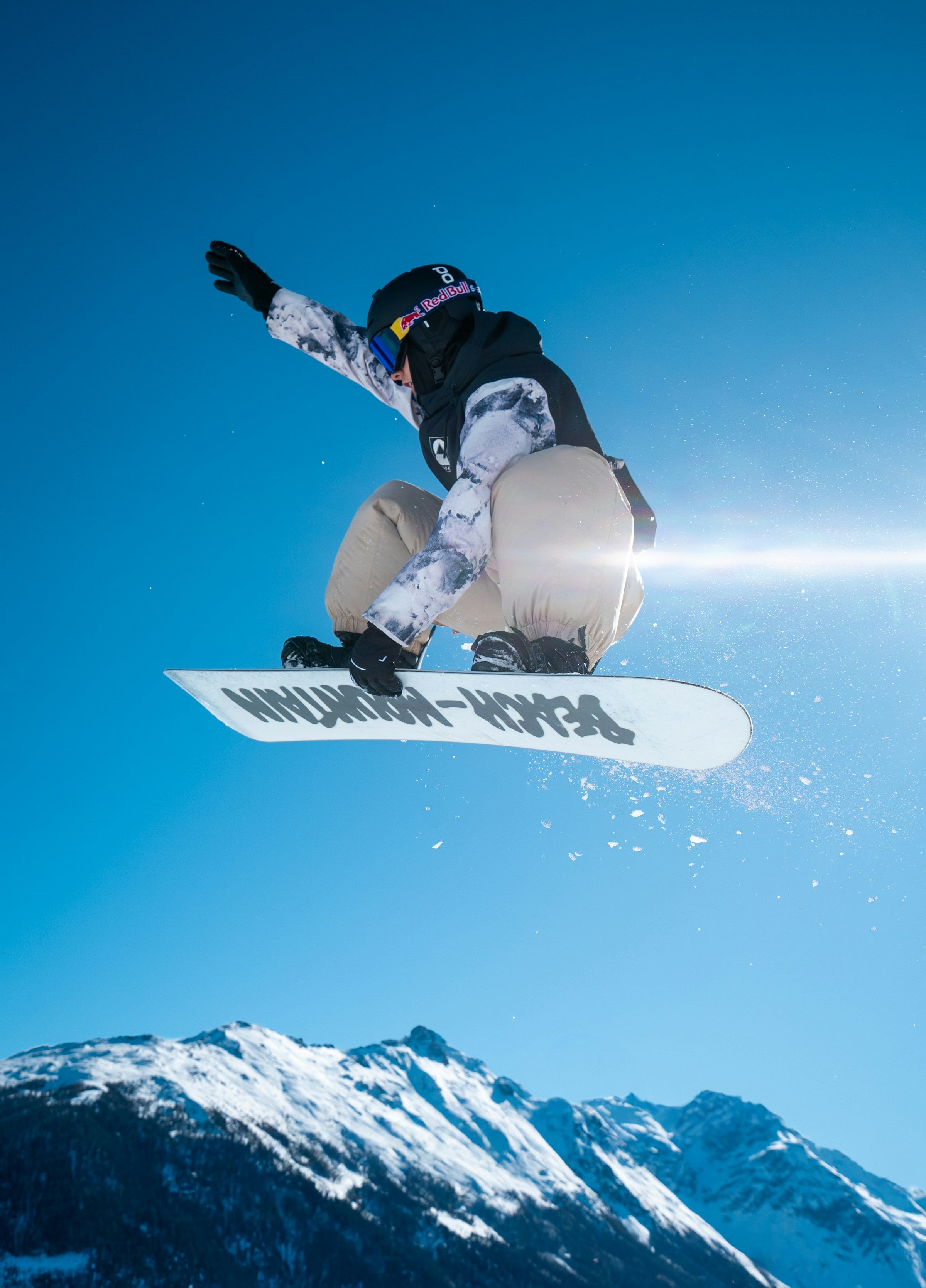 Snowboarder in the air