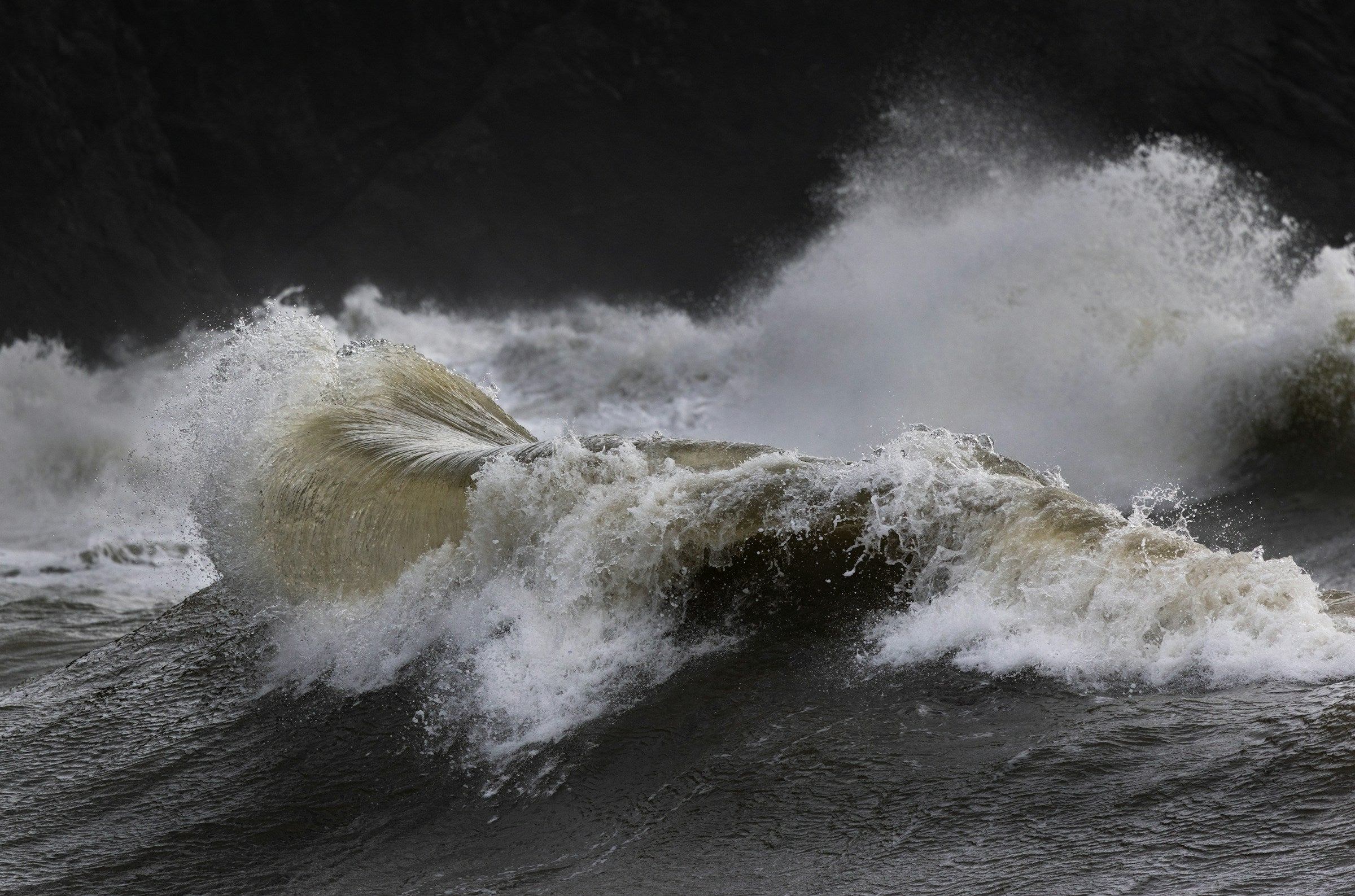 Storm ocean waves